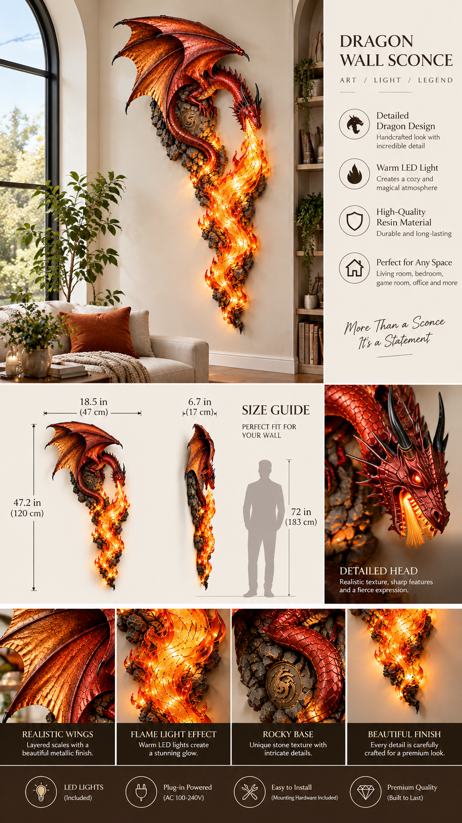 Dragon Sconce